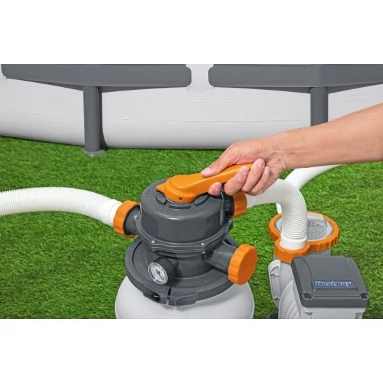 Bestway sand filter pump for pools with a flow rate of 5678 liters per hour (1500 gallons per hour) &ndash; 220-240 volts